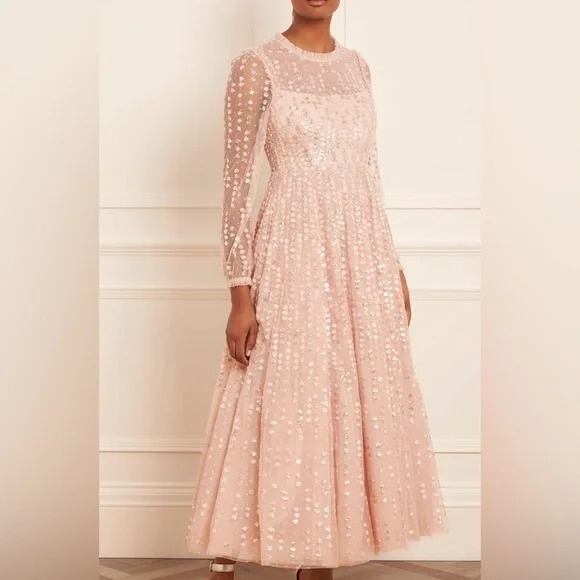 Raindrop Long Sleeve Ankle Gown Needle & Thread NWT - Picture 4 of 7